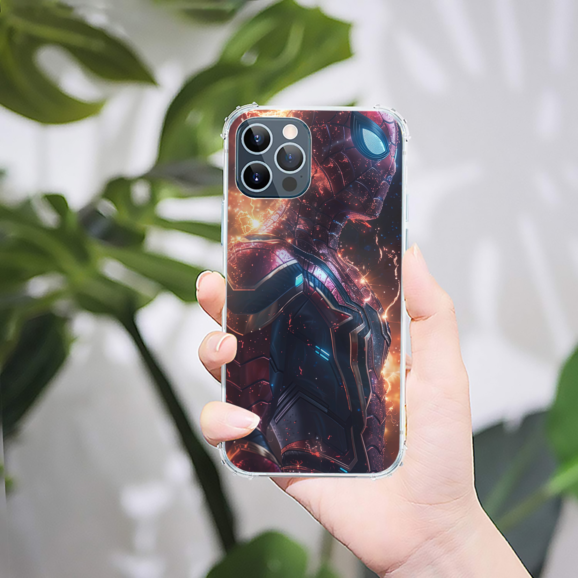 （画像用） Spider Man スパイダーマン 【iPhone 12シリーズ対応】透明スマホケース（クリアソフトケース）